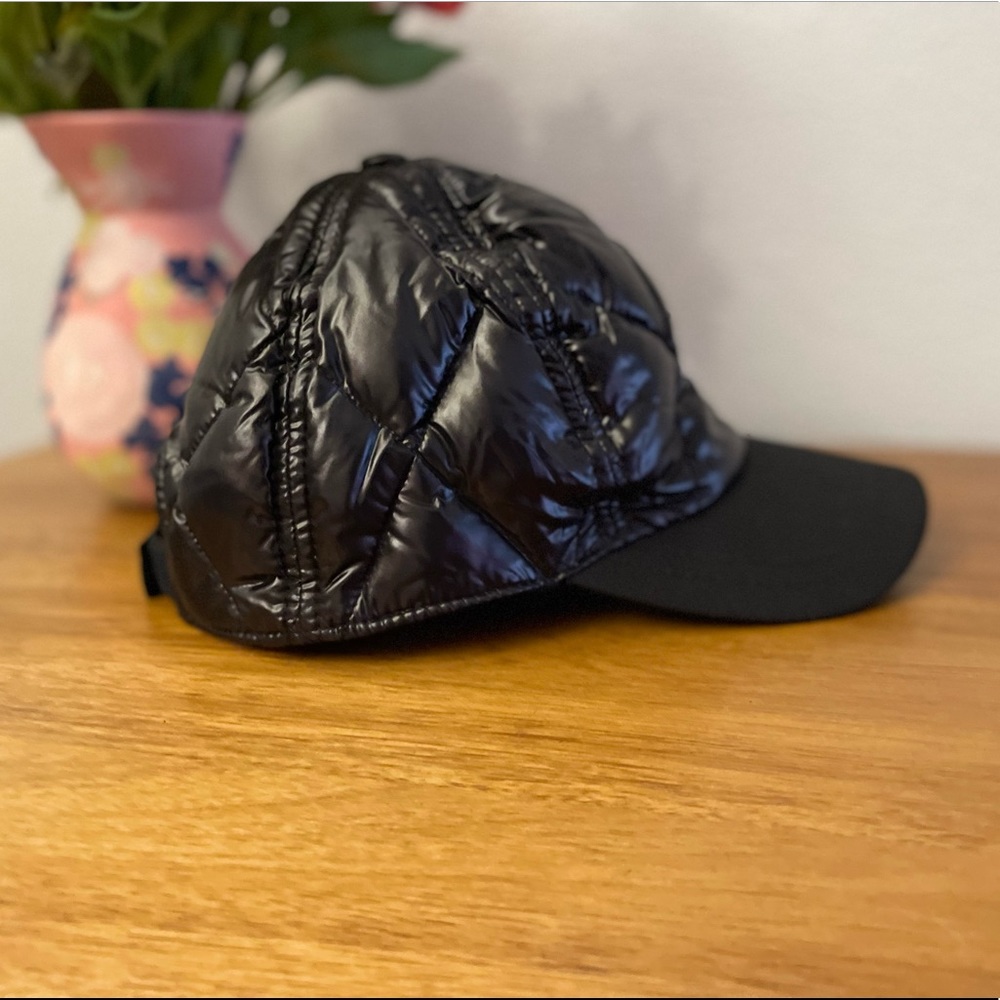 💯 Authentic RARE MONCLER Quilted Puffer Down Black Ball Cap Hat - Picture 7 of 15